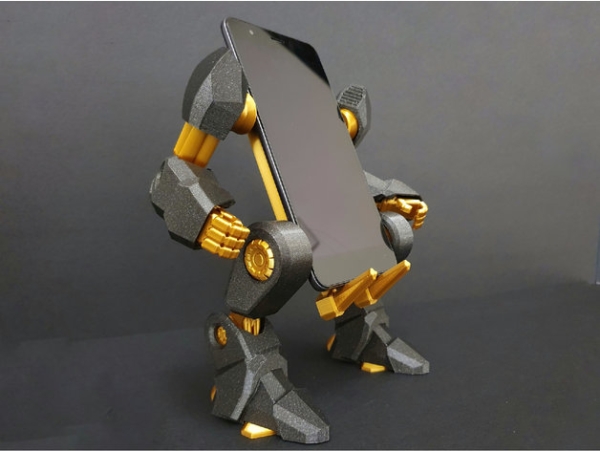 3D打印可动炫酷机甲风手机支架 人物&动物类模型 第2张