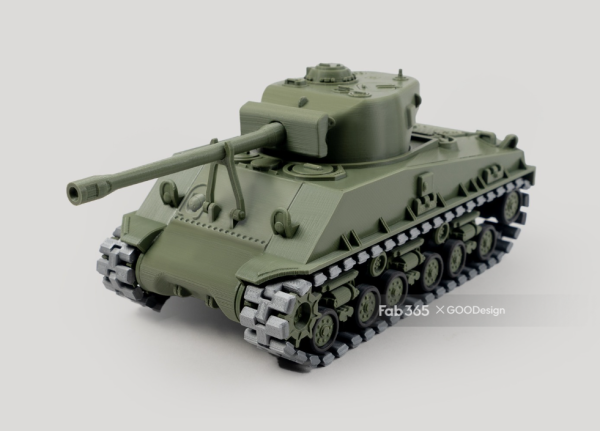 3D打印【fab365】M4A3E8 谢尔曼坦克STL模型 游戏&玩具类模型 第2张
