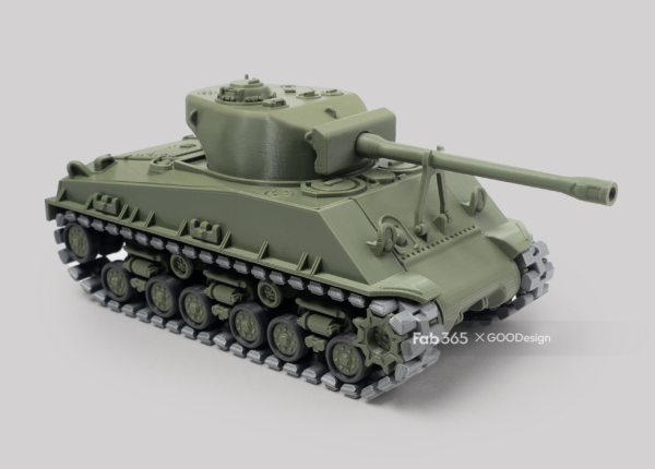 3D打印【fab365】M4A3E8 谢尔曼坦克STL模型 游戏&玩具类模型 第3张