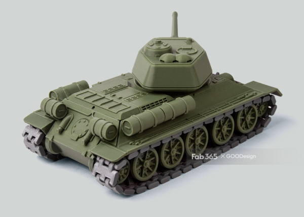 3D打印【fab365】Foldable Tank T34-85坦克STL模型 游戏&玩具类模型 第4张