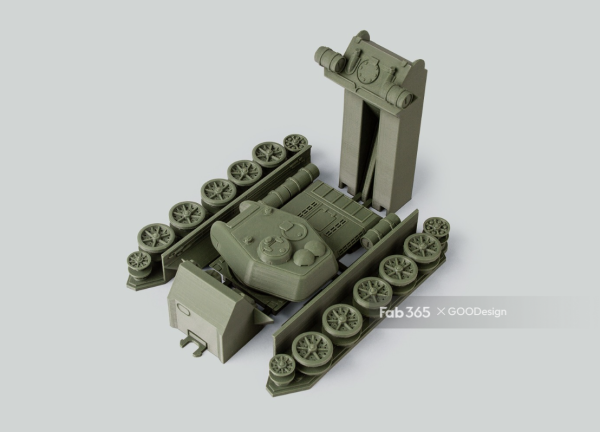 3D打印【fab365】Foldable Tank T34-85坦克STL模型 游戏&玩具类模型 第5张