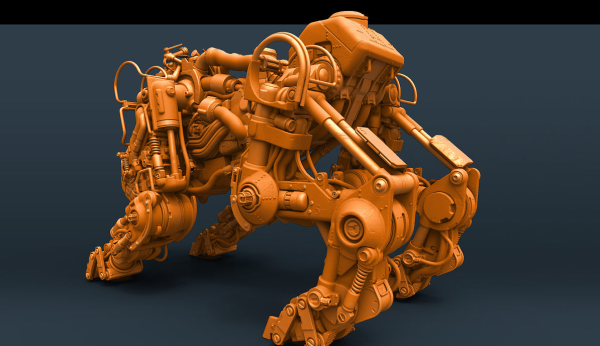 非常炫酷拉风的3D打印机械狗STL模型 人物&动物类模型 第2张