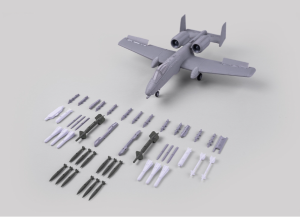 【fab365】A10-雷电II（疣猪）攻击机及武器包全套3D打印STL模型文件 游戏&玩具类模型 第4张