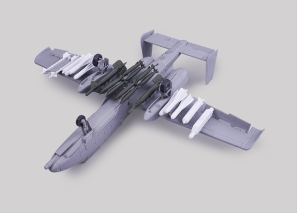 【fab365】A10-雷电II（疣猪）攻击机及武器包全套3D打印STL模型文件 游戏&玩具类模型 第5张
