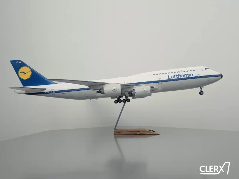 3D打印1比144波音747-8飞机STL模型下载，带机身贴花 游戏&玩具类模型 第1张