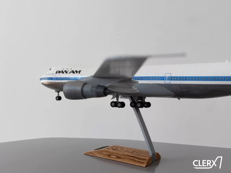 3D打印1比144波音747-100飞机STL模型下载，带机身贴花 游戏&玩具类模型 第2张