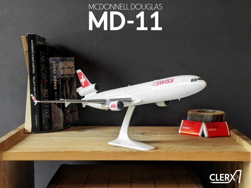 3D打印1比144道格拉斯MD-11飞机STL模型下载，带机身贴花 游戏&玩具类模型 第5张