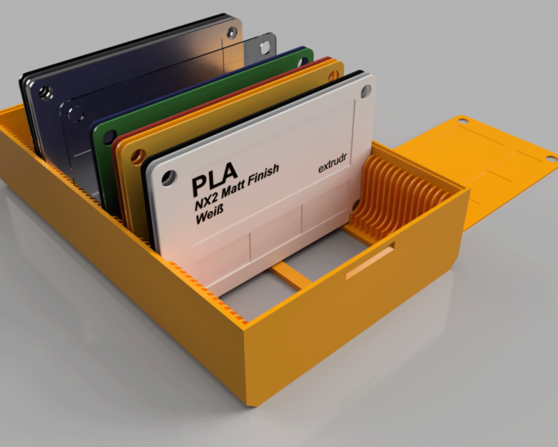 3D打印耗材样品卡，带收纳盒 3D打印机改装类模型 第1张