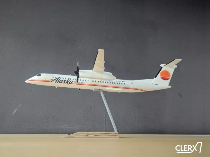 3D打印1比100德哈维兰德Dash8-1飞机STL模型下载，带机身贴花 游戏&玩具类模型 第4张