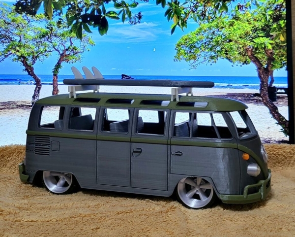 3D打印大众T1复古MPV车模STL模型 游戏&玩具类模型 第3张