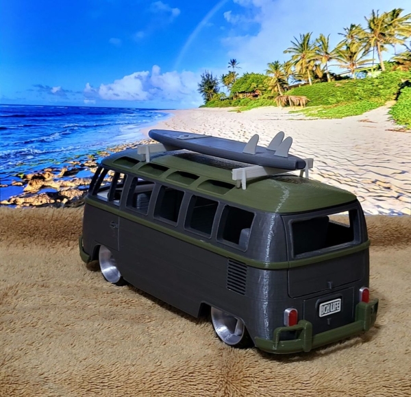 3D打印大众T1复古MPV车模STL模型 游戏&玩具类模型 第4张