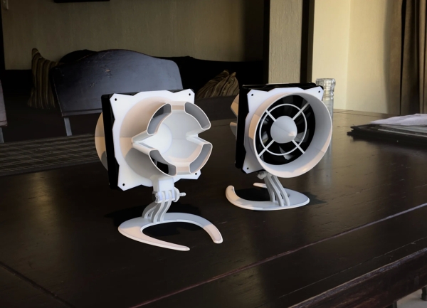 120mm电脑风扇改装小台扇STL 3D打印模型下载 家居&收纳类模型 第1张