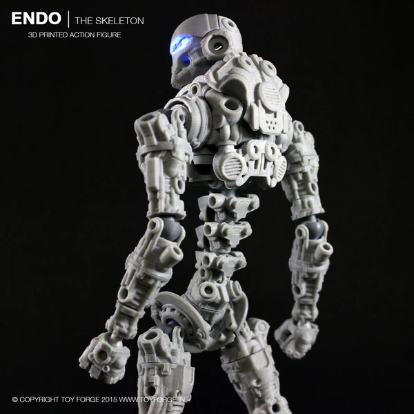 远藤浪人3D打印可动骨骼兵人（可更换外装甲）共计三套装甲，可站内搜索 人物&动物类模型 第2张