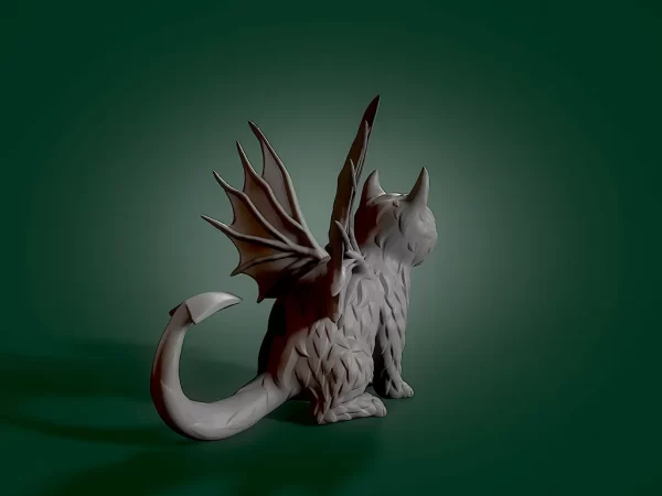 3D打印【家居摆件】恶魔猫-STL模型下载 家居&收纳类模型 第3张