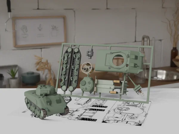 3D打印模型 谢尔曼坦克套件卡 STL模型下载 游戏&玩具类模型 第2张
