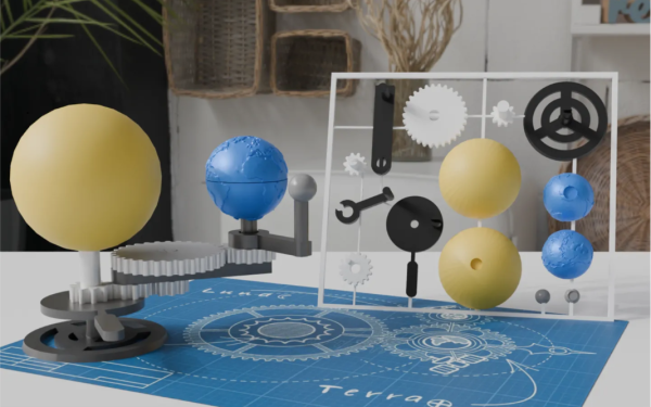 3D打印模型 太阳地球月亮  套件卡 STL模型下载 家居&收纳类模型 第3张
